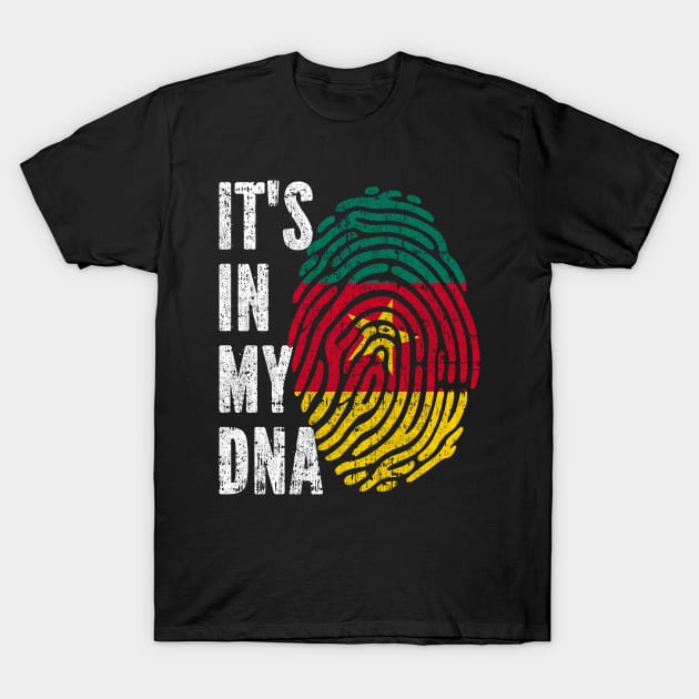 IT'S IN MY DNA Cameroon Flag Men Women Kids T-Shirt by simonStufios